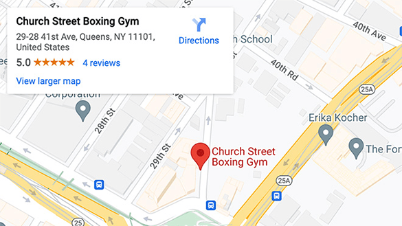 Church Street Boxing Gym Long Island City Map